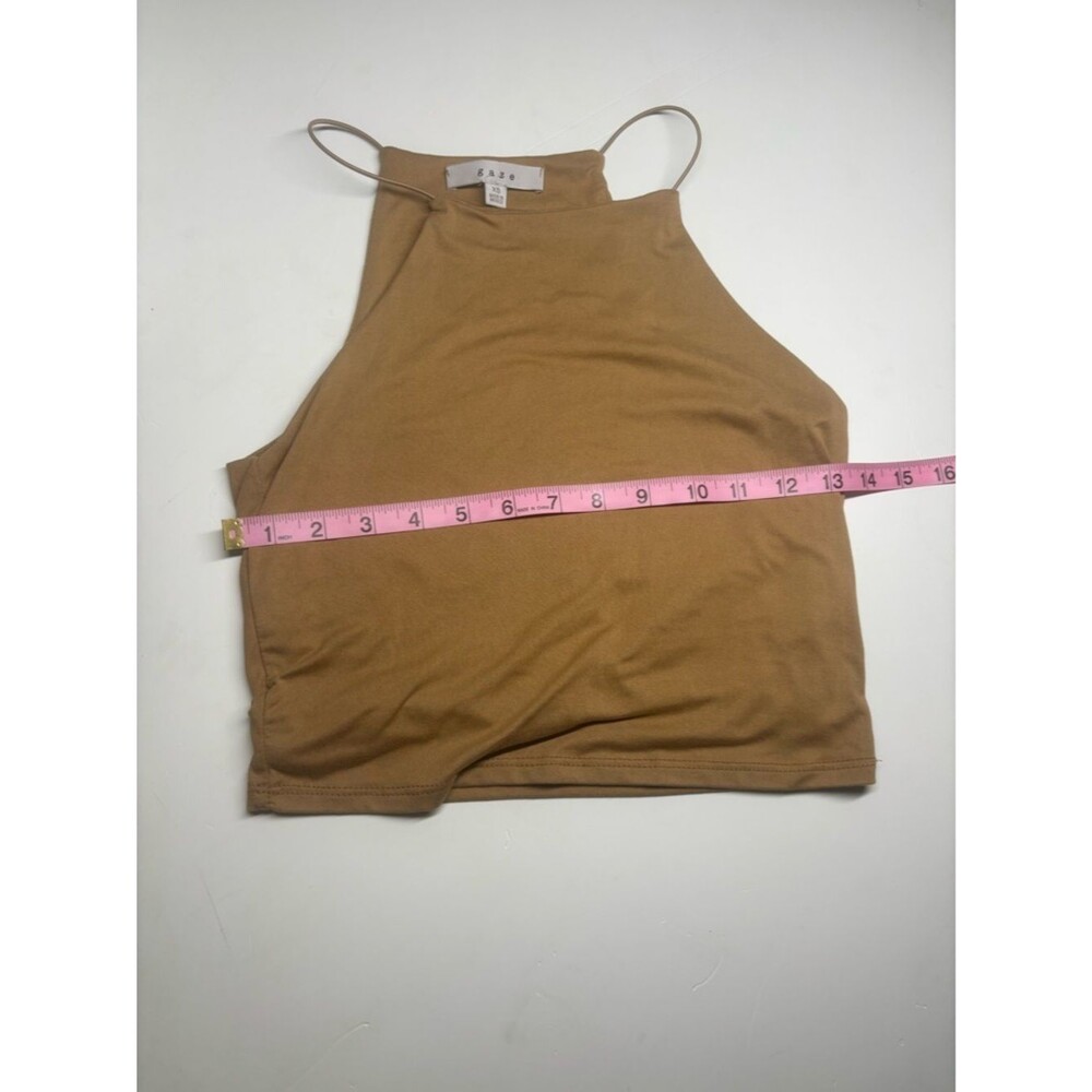 Gaze Basic Brown High Neck Tank Top - Picture 3 of 7